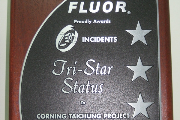 Fluor Five-Star Status 3000000 safe work Hour